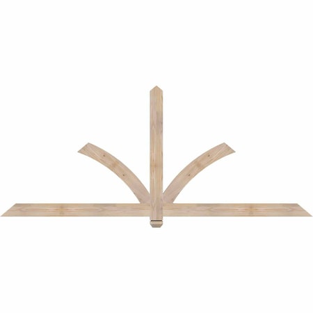 Ekena Millwork Redmond Smooth Timber Gable Bracket, Douglas Fir, 84"W x 35"H x 1 1/2"D x 3 1/2"F, 10/12 Pitch GBW084X35X0204RED00SDF